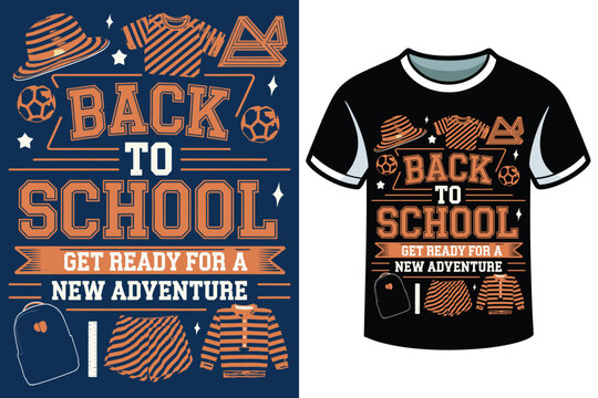 Back to School graphic for t-shirt design, modern print, vector illustration 