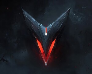 Poster - Futuristic Abstract Design with Sharp Edges and Bold Colors