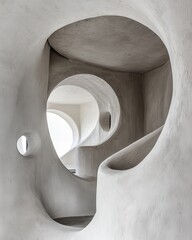 Poster - Abstract Architecture with Curved Lines and Organic Shapes Design