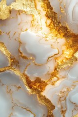Poster - Luxurious gold veined marble texture elegant background showcasing opulent mineral pattern and artistic luxury design for sophisticated aesthetic