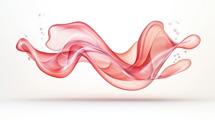 Aufkleber - Modern 3D voice communication icon, clear and sleek sound wave, organic shape, isolated on a white background