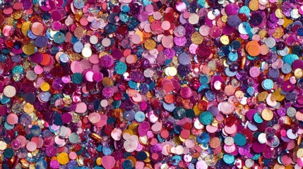 Poster - Vibrant confetti explosion a dazzling array of colors and textures creating a festive and joyful atmosphere a celebration of light and sparkle