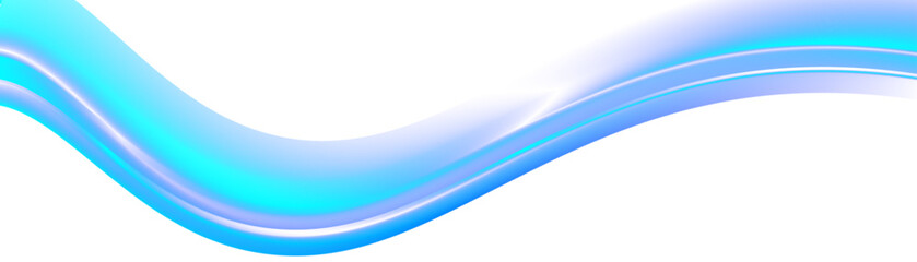 Poster - blue gradient wave curve shape design abstract horizontal banner background