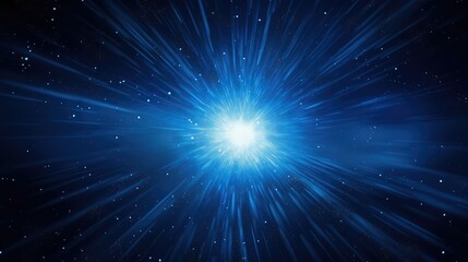 Wall Mural - night blue star burst