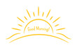© PixMarket - Abstract hand drawn sun with Good Morning phrase, vector eps10 illustration