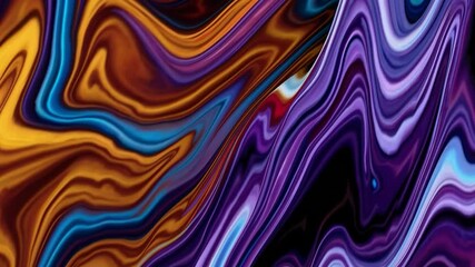Poster - Colorful swirling abstract pattern with vibrant blues, purples, and golds