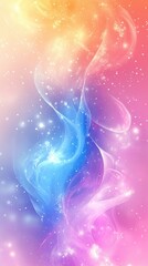 Poster - Ethereal fractal artwork with vibrant color gradients and sparkling light effects creating a magical and dreamy visual experience perfect for backgrounds