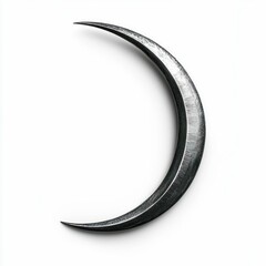 Wall Mural - textured crescent moon isolated on white background
