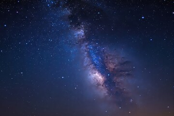 Poster - Milky Way galaxy with stars in the night sky.