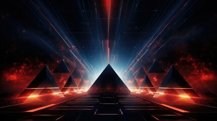 Aufkleber - neon black triangle pattern
