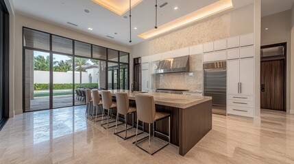 Poster - Smart home with high-tech automation and sleek modern interiors.