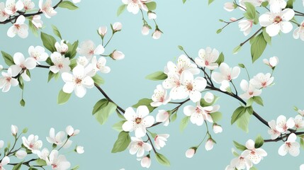 Wall Mural - flowers floral pattern spring