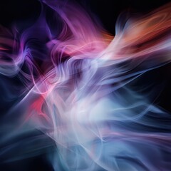 Poster - Abstract Colorful Swirls of Light and Movement in a Dark Background