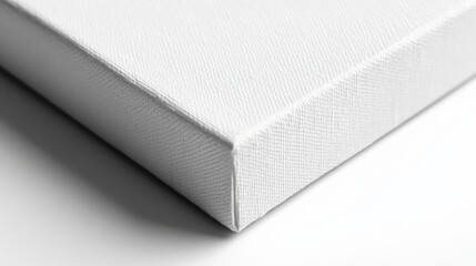Poster - White canvas corner on a clean surface, ideal for art projects or photography backgrounds