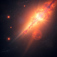 Wall Mural - abstract space background