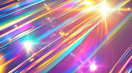 Poster - Colorful Light Streaks Creating Vibrant Abstract Background