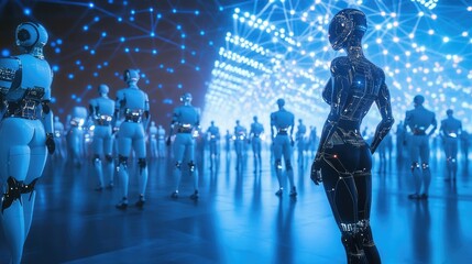 Poster - Futuristic Gathering of Humanoid Robots in a Digital Network