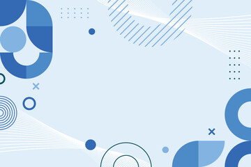Aufkleber - Modern geometric Flat abstract background in blue color EPS 10