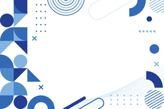 Modern geometric Flat abstract background in blue color EPS 10