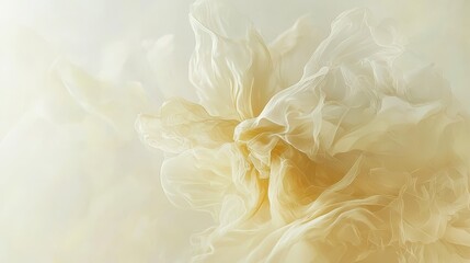 Poster - Soft Abstract Fabric Flowing in Gentle Creamy Tones and Textures