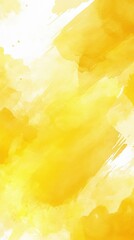 Poster - Vibrant yellow watercolor background with artistic brush stroke texture creating a cheerful and sunny atmosphere and abstract design for creative projects