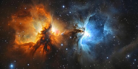 Wall Mural - space nebula with stars