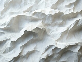 Poster - Elegant White Fabric Texture Background with Soft Folds and Delicate Shadows for Fashion Textile Design