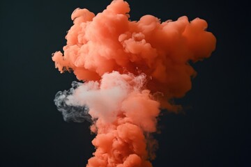 Poster - Intense red smoke billows in the air against a black background in this stock video footage Intense and dynamic red backdrop .