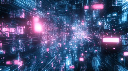 Digital City Tunnel of Data Flow
