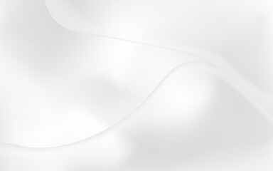 Poster - Smooth white flowing abstract background curve design clean