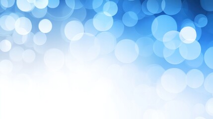 Poster - Abstract blue bokeh background with bright lights and soft glow.