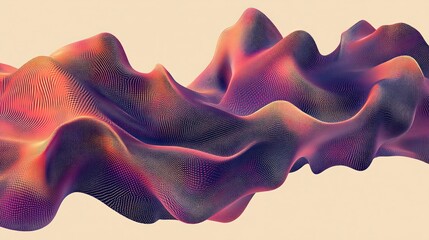 Poster - Abstract flowing wave of vibrant colors.