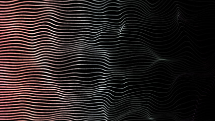 Poster - Abstract pattern futuristic hi-tech particles flow dots line background. Futuristic soft flow background