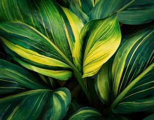 Wall Mural - a leafy green plant with a yellowish tint
