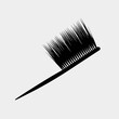 © sahenur89 - very simple flat and minimalist Toothbrush Bristles silhouette in black on a white background