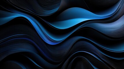 Wall Mural - A dark blue and black gradient background with a smooth noise texture effect, creating a modern and moody atmosphere.