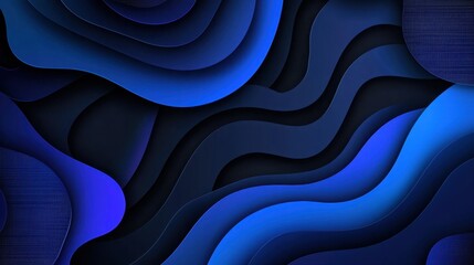 Wall Mural - A dark blue and black gradient background with a smooth noise texture effect, creating a modern and moody atmosphere.