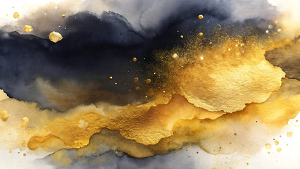 Poster - Abstract marble white and gold background
