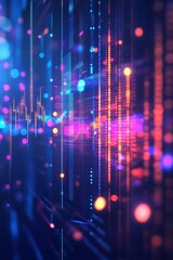 Poster - Abstract Digital Background Featuring Colorful Data Visualization