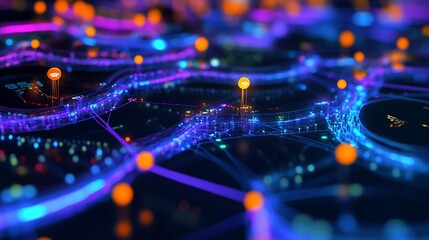 Aufkleber - Abstract depiction of payment gateway symbolic node dynamic layer representing secure online transaction