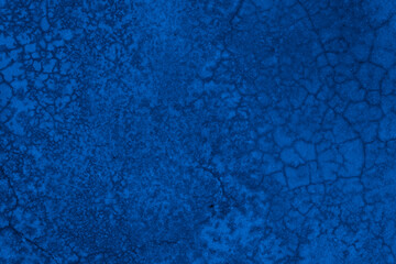 Poster - Old wall pattern texture cement blue dark abstract  blue color design are light with black gradient background.