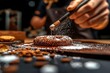 © Edwards - Pastry Chef Decorating Gourmet Chocolate Donut