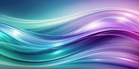 Poster - Abstract Flowing Waves of Vivid Hues, Intertwining Colors in a Dynamic Composition