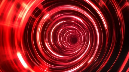 Poster - Abstract Red Spiral Vortex Tunnel of Light Energy Flowing Dynamic Motion Background