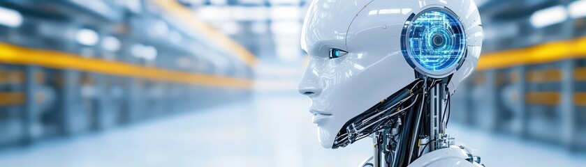 Poster - Cybernetic Humanoid Supervising Automated Processes in a Futuristic Environment