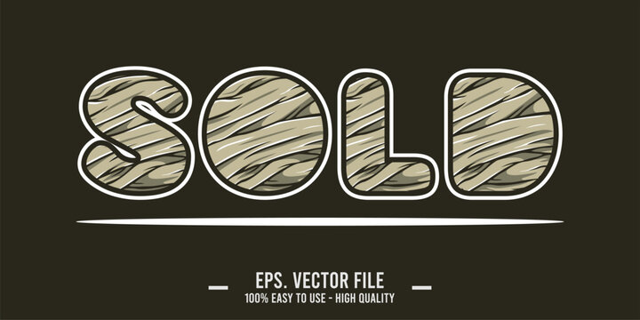 typography SOLD word art illustration
