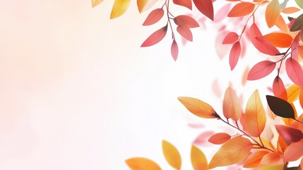 Poster - Soft Abstract Background with Floral Motifs and Nature Elements for Creative Use