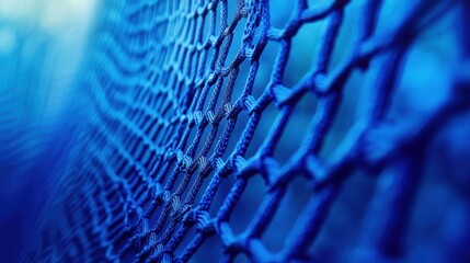 Blue Netting Close-up for Outdoor Texture.