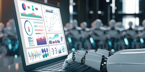 Poster - business data dashboard provide brisk business intelligence analytic for marketing strategy planning
