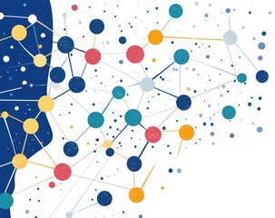 Poster - Abstract network connection concept.